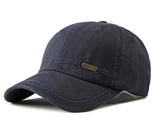 CHENNUO Basecap Herren Baumwolle Baseball Cap Lässig Sport Baseballmütze Kappe 6 Farben (Blau) von CHENNUO