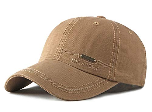 CHENNUO Basecap Herren Baumwolle Baseball Cap Lässig Sport Baseballmütze Kappe 6 Farben (Braun) von CHENNUO