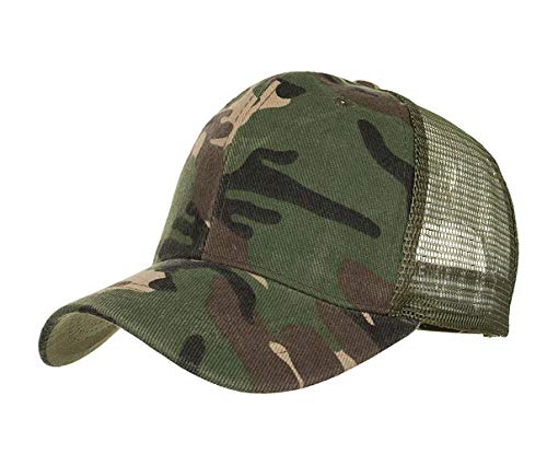 Camouflage Army Cap Trucker Caps Herren Mesh Baseballcap Sommer Outdoor Sport Kappe von CHENNUO