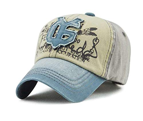 CHENNUO Distressed Vintage Basecap Snapback Trucker Hat Outdoor Sport Baseballkappe Unisex (Grau) von CHENNUO