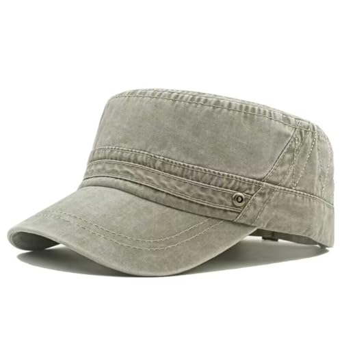 CHENNUO Herren Armee Militär Cap Schirmmütze Verstellbar Baseball Kappe Wandern Mütze (Beige) von CHENNUO