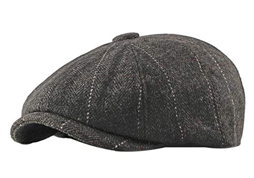 CHENNUO Herren Flatcap Schirmmütze Golfermütze Herbst Winter Kappe Schiebermütze Barette (Braun)… von CHENNUO