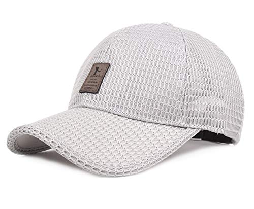 CHENNUO Mesh Cap Basecap Herren Kappe Baseball Cap Leicht Sport Laufmütze 4 Farben (Hellgrau) von CHENNUO