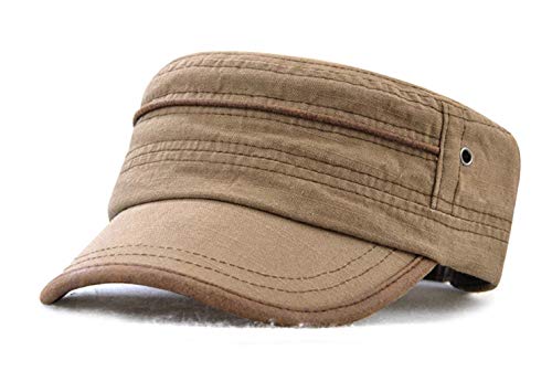 CHENNUO Military Army Cap Herren Vintage Baseball Cap Sport Kappe Sonnen Schirmmützen (Beige) von CHENNUO