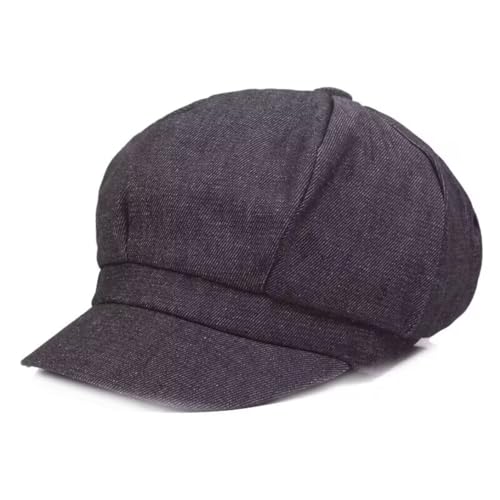 CHENNUO Schirmmützen Damen Kappe Sommer Ballonmütze Cabbie Cap Barette (Schwarz) von CHENNUO