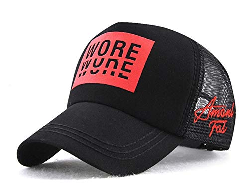 Sommer Mesh Basecap Snapback Caps Herren Damen Outdoor Sport Kappe Running Cap (Schwarz) von CHENNUO