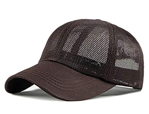 CHENNUO Sommer Mesh Cap Baseballcap Damen Herren Basecap Trucker Cap Outdoor Sport Kappe (Braun) von CHENNUO