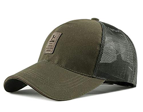 CHENNUO Sommer Mesh Cap Basecap Herren Trucker Baseball Cap Verstellbar Sport Kappe 7 Farben (Armee grün)… von CHENNUO