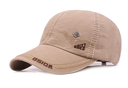 CHENNUO Vintage Basecap Herren Snapback Cap Verstellbar Outdoor Baseballkappe Sport Mütze (Beige) von CHENNUO