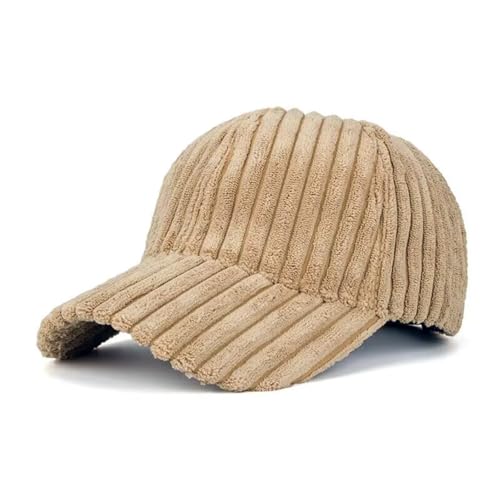 CHENNUO Winter Baseball Kappe Cord Cap Damen Lässige Outdoor Stickerei Baseballmütze 5 Farben (Beige) von CHENNUO
