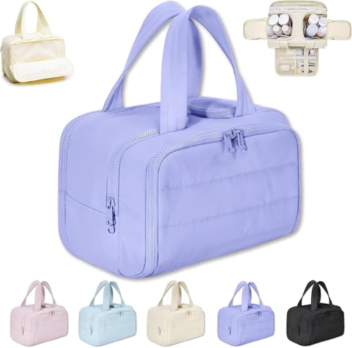 Reise-Kulturtasche, Leichter, wasserdichter, gefütterter, multifunktionaler Hänge-Organizer, große, weit zu öffnende Kosmetiktasche mit Trennwand und Tragegriff Reise-Kulturtasche, Leichter, wasserdichter, gefütterter, multifunktionaler Hänge-Organizer, große, weit zu öffnende Kosmetiktasche mit Trennwand und Tragegriff von CHENREN