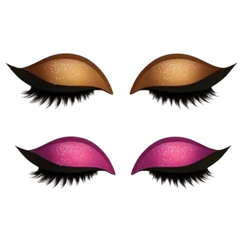 2 Paar Lazy Eye Shadow Eyelash Patch, Lidschatten Wimpern Makeup Aufkleber, 3 In 1 Eyeliner Aufkleber mit Wimpern und Lidschatten, Wiederverwendbare Lidschatten-Sticker für Frauen (C) von CHENRI