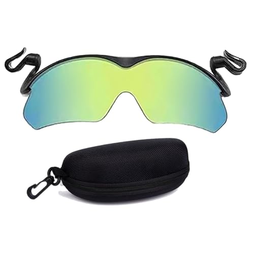 2024 New Polarized Clip Cap Sunglasses, Polarisierte Clip Cap Sonnenbrille, Polarisierte Sonnenbrille Clip, 180° Flip Clip on Sonnenbrille, Fahrradbrillen Sonnenbrille Sport für Herren Damen (Grün) von CHENRI