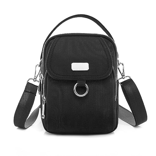 Wasserdichte Umhängetasche für Damen, Handy Umhängetasche Schultertasche Wasserdicht, Kleine Tasche Handytaschen, Casual Handtasche, Multi-Tasche Messenger Bag (Schwarz) von CHENRI