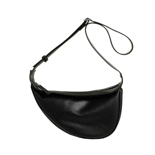 CHENSHI Schultertasche Damen Nähen Von Fäden Umhängetaschen Reißverschluss Frauenbeutel Mit Hoher Kapazität Handtasche Sattel Spleißen Bolsas De Mujer-schwarz von CHENSHI
