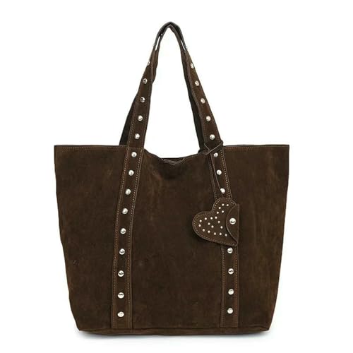 CHENSHI Schultertasche Damen Nähfaden -umhängetaschen Retro Vielseitige Pendelverkehrseinfachheit Alleinstehende Frauenhandtasche Für Frauen-kaffee von CHENSHI