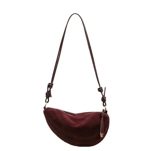 CHENSHI Schultertasche Damen Retro -design Modische Und Vielseitige Einzel -umhängetasche Frauen Herbst Artikel Crossbody -knödel -tasche-burgund von CHENSHI