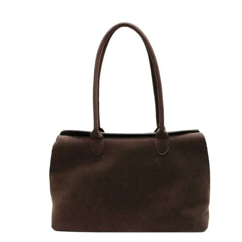 CHENSHI Schultertasche Damen Retro -einkaufstasche Beliebtes Umhängetasche Mit Großer Kapazität Exquisites Wildleder -unterarmtasche Einfache Frauenbeutel-kaffeefarbe CHENSHI Schultertasche Damen Retro -einkaufstasche Beliebtes Umhängetasche Mit Großer Kapazität Exquisites Wildleder -unterarmtasche Einfache Frauenbeutel-kaffeefarbe von CHENSHI