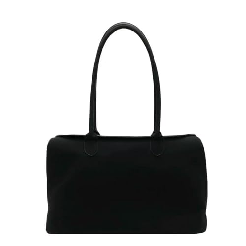 CHENSHI Schultertasche Damen Retro -einkaufstasche Beliebtes Umhängetasche Mit Großer Kapazität Exquisites Wildleder -unterarmtasche Einfache Frauenbeutel-schwarz von CHENSHI