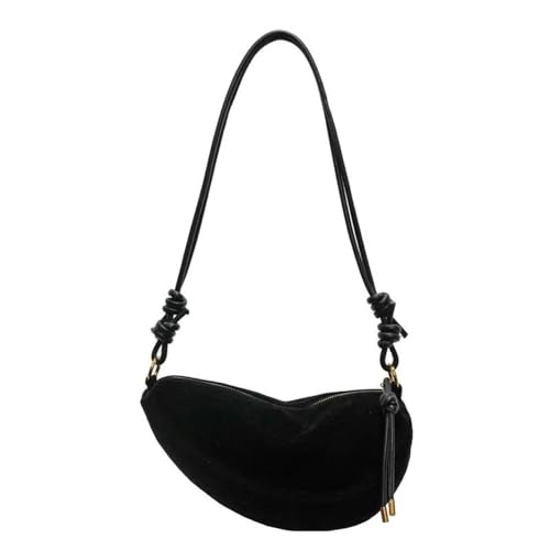 CHENSHI Schultertasche Damen Superpopuläre Nischen -umhängetasche Für Frauen Single Crossbody Taschen Achselstummel Süße Taschen-schwarz-30x8x15cm von CHENSHI