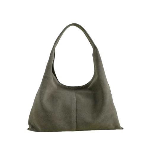 CHENSHI Schultertasche Damen Wildleder -unterarm -einkaufstasche Nische Große Kapazität Slack Crossbody Bag Handtasche Umhängetasche-grau-42-12-27cm von CHENSHI