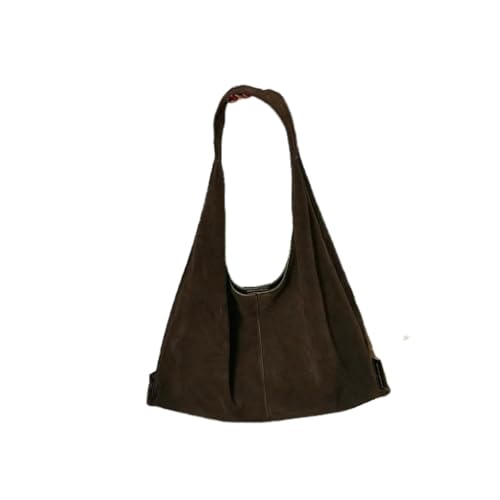 CHENSHI Schultertasche Damen Wildleder -unterarm -einkaufstasche Nische Große Kapazität Slack Crossbody Bag Handtasche Umhängetasche-kaffee-42-12-27cm von CHENSHI