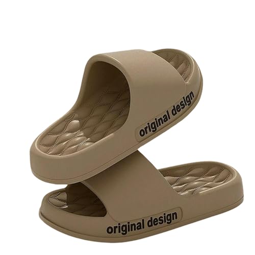 CHENSHI Sommer Hausschuhe Dicke Plattform Weiche Sohle Gleits Sandalen Frau Strand Nicht -slip -flip -flops Badezimmer Rutscher-kaffee-38-39 von CHENSHI