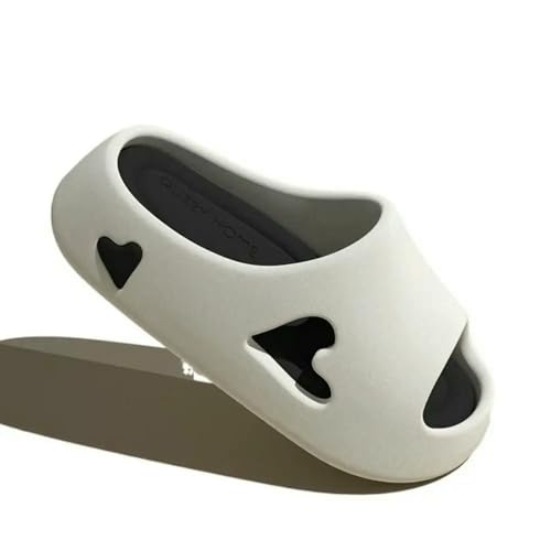 CHENSHI Sommer Hausschuhe Frauenschuhe Sandalen Strand Rutschen Nicht Rutschdicke Duschschuhe Für Sommerhaus Draußen-weiß-39-40 von CHENSHI