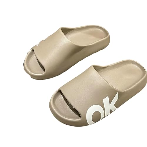 CHENSHI Sommer Hausschuhe Weiche Dicke Soled Pantoffeln Frauen Mode Tragen Haus Zu Hause Sandalen Herren Beachschuhe Druck Drucken-khaki-36-37 CHENSHI Sommer Hausschuhe Weiche Dicke Soled Pantoffeln Frauen Mode Tragen Haus Zu Hause Sandalen Herren Beachschuhe Druck Drucken-khaki-36-37 von CHENSHI