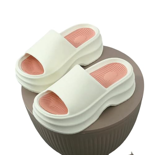 CHENSHI Sommer Hausschuhe -frauenplattform Sandalen Absätze Strandschuppen Mode Frauen Flache Im Freien Weiche Wolken -heimschuhe Für Frauen-rosa-38-39 von CHENSHI