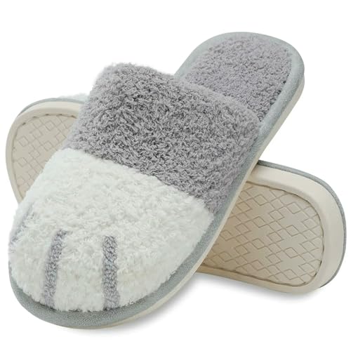 CHENSHI hausschuhe damen Damenkatze Pfote Gemütliche Innen Warme Geschenke Für Frauen Männer Mit Gedächtnisschaum Trendy Niedliche Winterhausschuhe-grau-36-37 CHENSHI hausschuhe damen Damenkatze Pfote Gemütliche Innen Warme Geschenke Für Frauen Männer Mit Gedächtnisschaum Trendy Niedliche Winterhausschuhe-grau-36-37 von CHENSHI