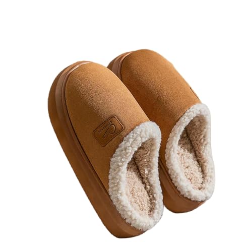 CHENSHI hausschuhe damen Frauen Freizeitschärfe Winter Warme Baumwollschuhe Weich Gemütliche Hausschützen Schlafzimmer Anti -skid -slipper-khaki2-44-45 von CHENSHI