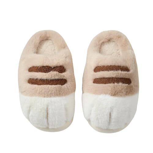 CHENSHI hausschuhe damen Home Slipper Frauen Winter Warme Katzenpfoten Klaue Fell Innen Faul Weibliche Thermische Pelzige Hausschuh Lustiger Flat Flip Flop-2 Flacher Khaki-40-41 CHENSHI hausschuhe damen Home Slipper Frauen Winter Warme Katzenpfoten Klaue Fell Innen Faul Weibliche Thermische Pelzige Hausschuh Lustiger Flat Flip Flop-2 Flacher Khaki-40-41 von CHENSHI
