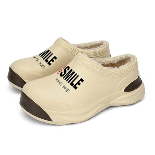 CHENSHI hausschuhe damen Männer Warme Kochschuhe Im Freien Garten Clogs Professionaler Wasserdichte Ölfeste Nicht Rutschende Küchenschuhe Für Haustierarbeiten-9610-1khaki-40-41 von CHENSHI