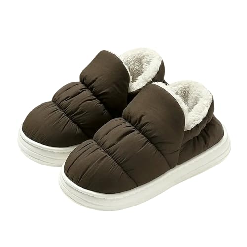 CHENSHI hausschuhe damen Winter Warme Wasserdichte Männer Haus Nicht-rutsch-plattform Flats Casual Schuhe Innen Im Freien Dicke Frauen Rutschen-braun-40-41 (vorschlagen 39-40) von CHENSHI