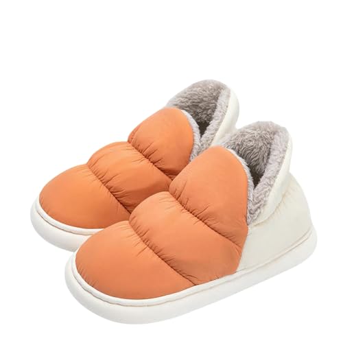 CHENSHI hausschuhe damen Winter Warme Wasserdichte Männer Haus Nicht-rutsch-plattform Flats Casual Schuhe Innen Im Freien Dicke Frauen Rutschen-orange-44-45 (vorschlagen 43-44) von CHENSHI