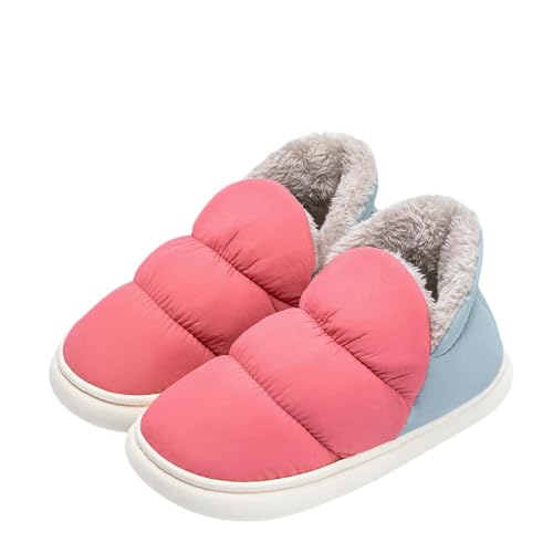 CHENSHI hausschuhe damen Winter Warme Wasserdichte Männer Haus Nicht-rutsch-plattform Flats Casual Schuhe Innen Im Freien Dicke Frauen Rutschen-rot-38-39 (vorschlagen 37-38) von CHENSHI