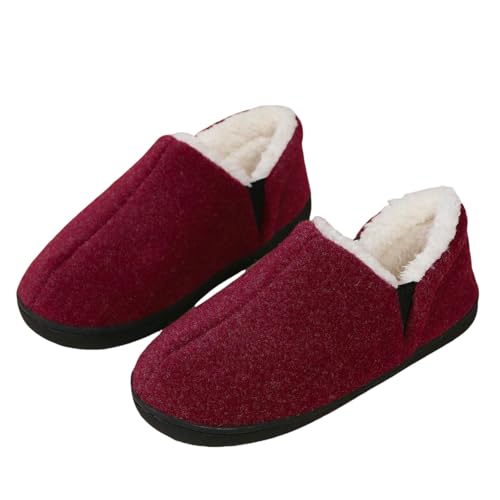 CHENSHI hausschuhe damen Winterschuhe Für Frauen Antiskid Pantoffeln Mode Lässig Warme Im Freien Frauenschuhe-rot-40-41 (fit39-40) von CHENSHI
