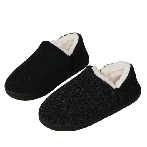 CHENSHI hausschuhe damen Winterschuhe Für Frauen Antiskid Pantoffeln Mode Lässig Warme Im Freien Frauenschuhe-schwarz-40-41 (fit39-40) von CHENSHI