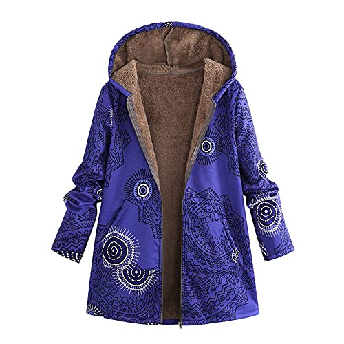 CHENSIYU Damen Fleecejacke mit Kapuze Freizeit Parka Lässig Elegant Bequem Trachtenjacke Weich Plüschjacke Weich Softshelljacke Patchwork Trenchcoat Casual Übergangsjacke Jacken Damen Herbst Lässig von CHENSIYU