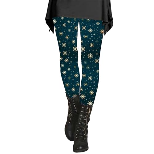 CHENSIYU Strumpfhosen Damen Winter Fleece Winterleggins Slim Fit Hosen Muster Thermostrumpfhose Thermo Gefütterte Leggings High Waist Shape Thermoleggins Stretch Push Up (Y3-1-Dark Blue, M) von CHENSIYU