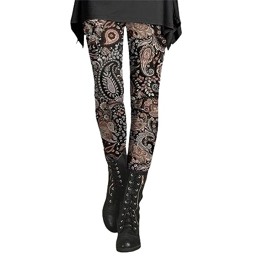 CHENSIYU Thermoleggins für Damen Winter Hosen Weihnachten Muster Schlank Reithose Thermo Strumpfhosen Stretch Gefütterte Leggings Thermostrumpfhose High Waist Fleece Winterleggins (ZX-1-B, L) von CHENSIYU