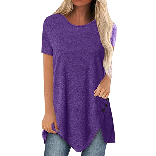 T-Shirt Damen Kurzarm,Hemdbluse Langarm Schlafshirt Boho Nachthemd Stillshirt Pailletten Karierte Spagettitops Bier Mittelalter Kleidung von CHENSIYU