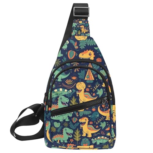 Barred Owl Sits Motionless in The Blue Moonlight Sling Bag, Crossbody Sling Backpack Travel Hiking Chest Bag Daypack for Purses Shoulder Bag Women Men, Multicolor 08, 11.8x7x1.5in/30x18x4cm von CHENZZZZ