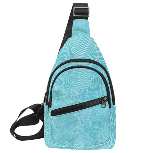 CHENZZZZ Barred Owl Sits Motionless in the Blue Moonlight Sling Bag, Crossbody Sling Backpack Travel Hiking Chest Bag Daypack for Purses Shoulder Bag Women Men, Mehrfarbig 11, 11.8x7x1.5in/30x18x4cm von CHENZZZZ