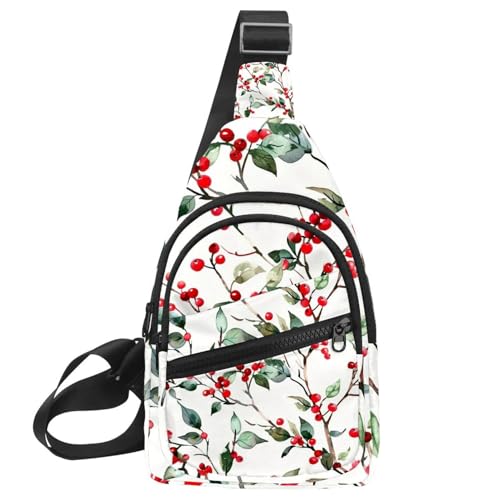 CHENZZZZ Umhängetasche für Damen und Herren, Weihnachten, Schneemann, Bakpack, lässige Brusttasche mit umwandelbarem Schultergurt, Mehrfarbig 12, 11.8x7x1.5in/30x18x4cm von CHENZZZZ