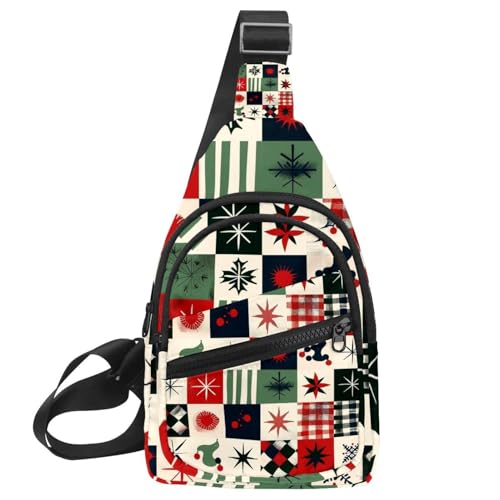 CHENZZZZ Weihnachts-Rucksack, kariert, verstellbar, Schultertasche, Reisen, Wandern, Tagesrucksack, 2 Stück, Mehrfarbig 18, 11.8x7x1.5in/30x18x4cm von CHENZZZZ