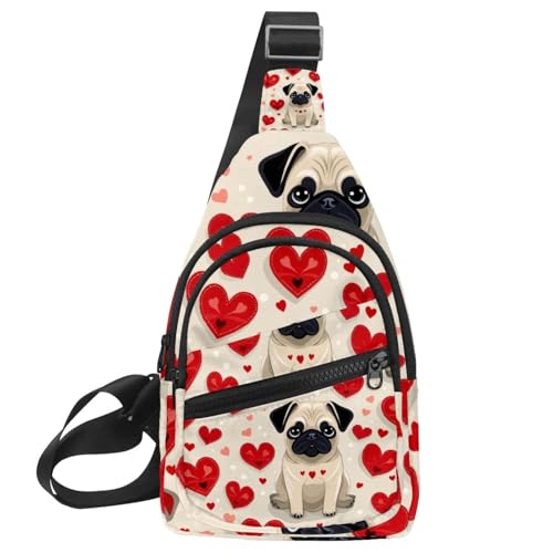 Dinosaurier-Silhouette (10) Sling Bag, Crossbody Sling Rucksack Reise Wandern Brusttasche Tagesrucksack für Geldbörsen Schultertasche Damen Herren, Mehrfarbig 13, 11.8x7x1.5in/30x18x4cm von CHENZZZZ