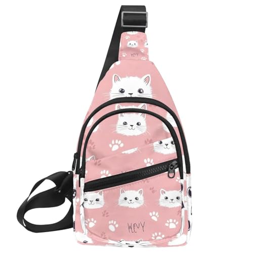 Dinosaurier-Silhouette (10) Sling Bag, Crossbody Sling Rucksack Reise Wandern Brusttasche Tagesrucksack für Geldbörsen Schultertasche Damen Herren, Mehrfarbig 14, 11.8x7x1.5in/30x18x4cm von CHENZZZZ