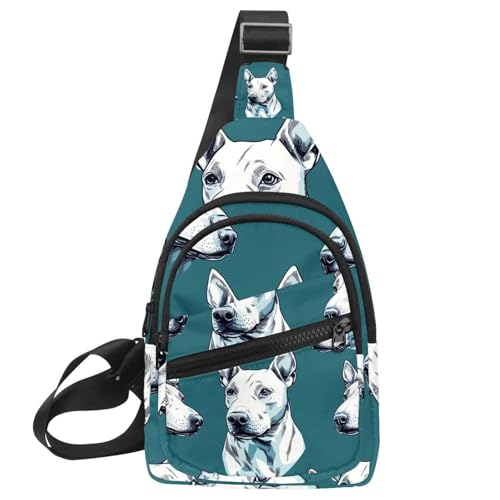 Dinosaurier-Silhouette (44) Crossbody Tasche mit verstellbarem Schultergurt, Umhängetasche für Damen und Herren, Sling Rucksack für Reisen, Radfahren, Arbeit, Sport, Mehrfarbig 06, von CHENZZZZ